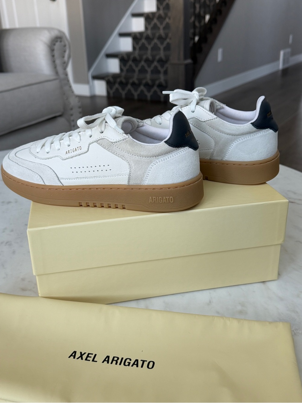 NIB Axel Arigato Dice T-Toe Sneakers White Gum Women’s EU39 US8.5 $345